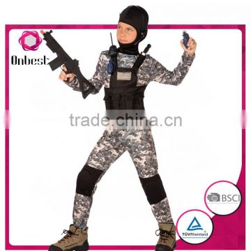 Policeman uniform children costumes boy party dresses with gun and hat