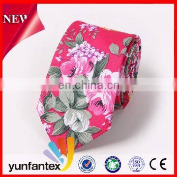 2016 cool and handsome printed cotton floral necktie