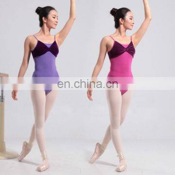 11514108 Camisole Back Cross Grape Velvet Leotards Ballet Dance Leotard