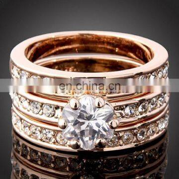 Size 5.5-9 Fashion Wedding White zircon Jewelry New Ring Set