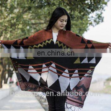 2017 wholesale women jacquard cashmere wool kashmir pashmina shawl