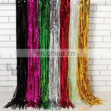 multicolor metallic frenge curtain party room decoration