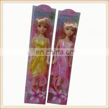 11" plastic toy beautiful blonde girl doll