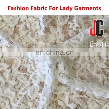 common designs nylon spandex lace fabric mesh elastic lace fabric macrame lace fabric