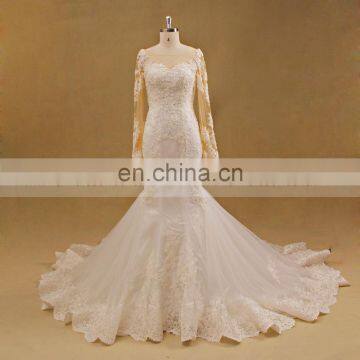 Guangdong wedding dress factory custom bridal dress lace gown