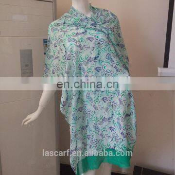 Green 60s Rayon Scarves Women photo-3