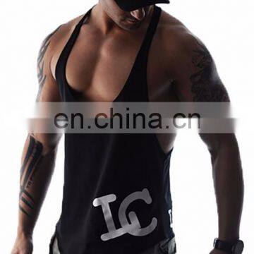 Custom Plain Dyed Blank Cotton and Spandex Gym Sports Singlet