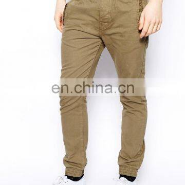 chino pants - mens chino jogger pants with cuffs - mens khaki chino pants - drop crotch chino pants - wholesale Mens Cotton Sli