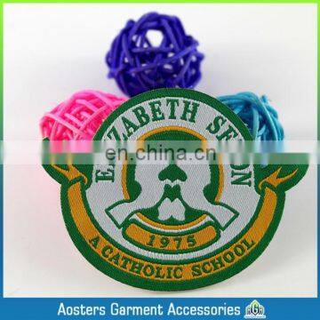 Die-cut Shape Beatiful White Background School Woven Badge Customized Cheap Woven Badge for Kids Personal Woven Badge for Cloth photo-4