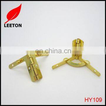 Factory supply shiny gold quadrant hinge for wooden boxes