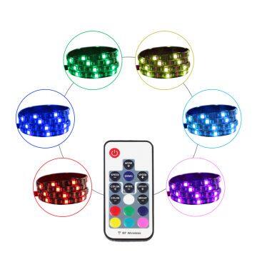 USB LED Strip 5050 RGB 1Meter IP65 Waterproof With 17Key RF Remote Controller TV Background Lighting RGB LED Strip Light photo-4