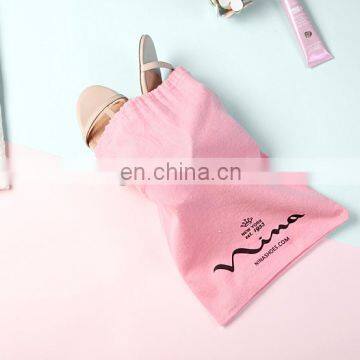 Wholesale Cotton Flannel Drawstring Shoe Bag for Packing Shoes photo-4