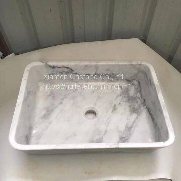 Carrara White Marble Sinks,China White Marble Bathroom Basins