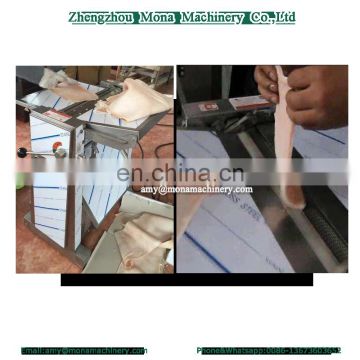 Professional pork skin removed cutting machine pig meat peeling machine