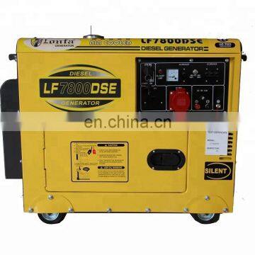 Three Phase 220V 380V 7.5kva Portable Silent Electric Diesel Generator