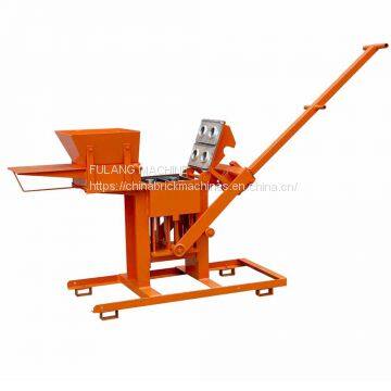 small manual compressed earth clay soil interlocking brick block making machine