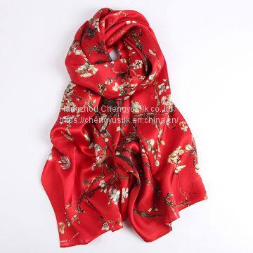90*90 Head Scarf Digital Printing Square Women Scarf Hijab Headscarf photo-3