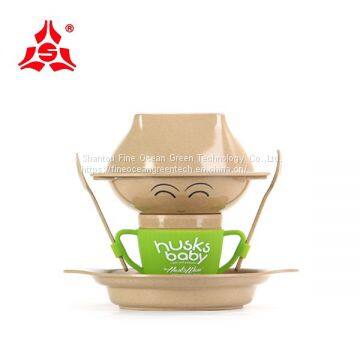 Husk's Ware Eco Friendly Rice Husk Fiber Made Biodegradable Six Piece Combined Type Cutlery Set