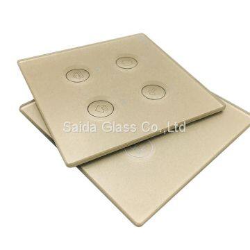OEM High Quality Concave Push Button Toughened Glass for Smart Home