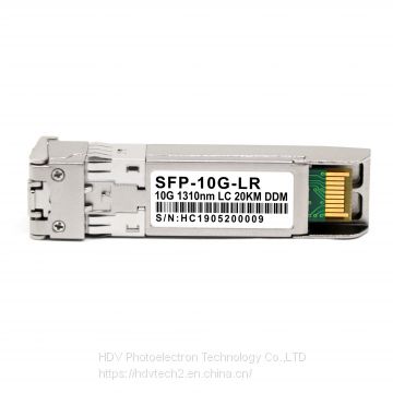 LC Single mode dual fiber Optic transceiver 10g 20km sfp module price