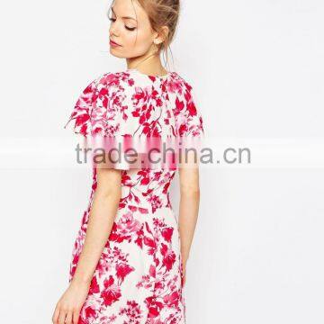 Ruffle Wrap Playsuit Women Jumpsuit/custom Jumpsuit/ Women Clothes photo-2