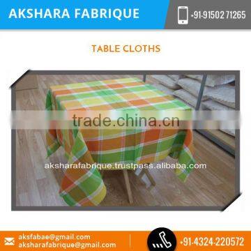 Latest Exporter of Yarn Dyed Printed Table Cloth at Best Price