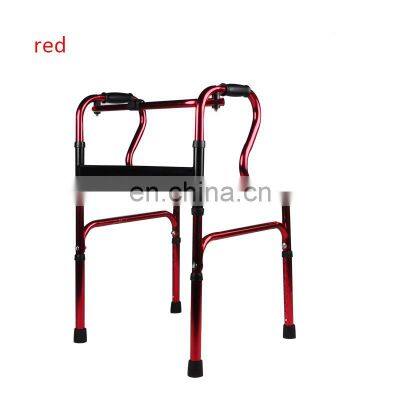 Hospital Equipment Lightweight Standing Frame Aluminum Folding Walking Aid Walker for Disabled