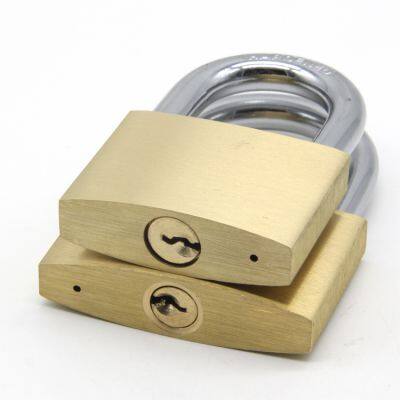 Anti-theft anti cut good quality big padlock safety door lock 60mm thin type brass padlock