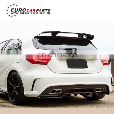 A CLASS W176 carbon finber rear spoiler and muffler tips fit for A250 A260 A45 REVO style carbon diffuser with muffler tips