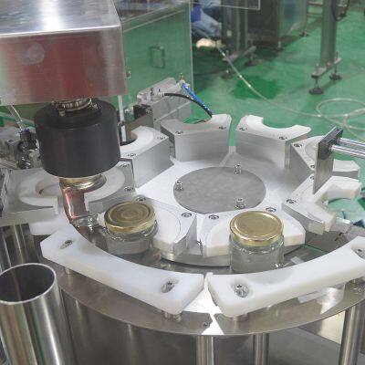 Factory Direct Supply Automatic Double Head Chuck Type Jam Jars/drink Vacuum Capping Machine photo-3