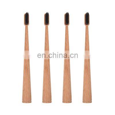 Wooden Handle Bathroom Natural Charcoal Wood Biodegradable Kids Size Travel Bamboo Toothbrush With CE photo-3