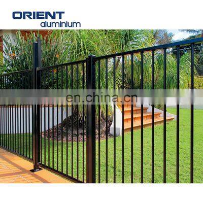 Top selling  Spear Type Powder Coated Decorative Modern Design Horizontal Aluminum Fence For Outside Garden