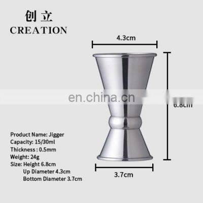 Creation 30/60ml Stainless Steel Measure Custom Bar Double Cocktail Jigger photo-5
