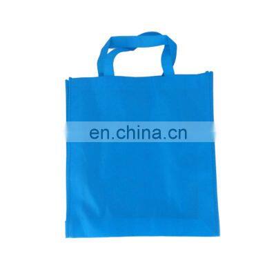 Low price non woven shopping folding bags reusable grocery carry tote with handle loop custom design