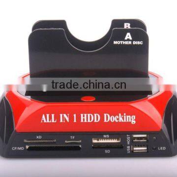 876c 2 USB ports card reader Hdd docking in HDD enclosure