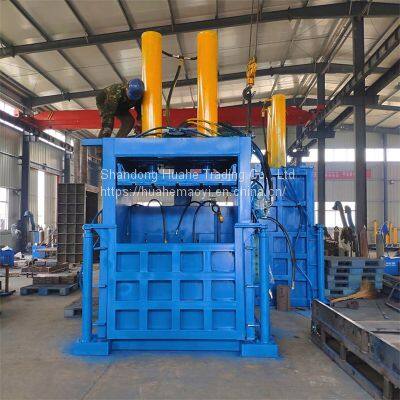 Semi automatic vertical waste paper carton hydraulic packer cans paint bucket compressor