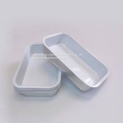 Wrinkle Free Rectangular Aluminum Foil Container Airlines Foil Trays With Cover. photo-2