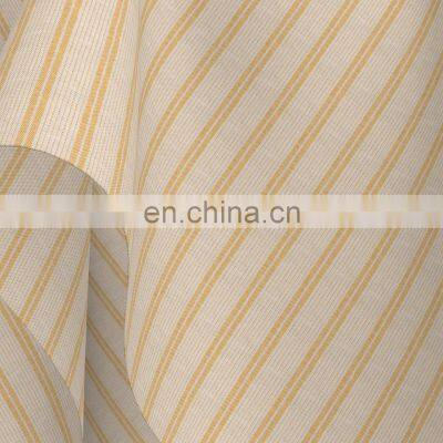 Best Selling Super Comfortable Linen Rayon Fabric Yarn Dyed Stripes For Garments photo-3