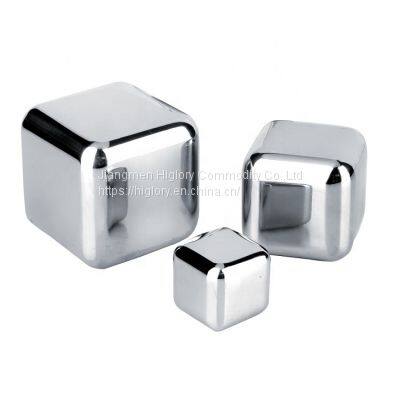 Amazon Hot Selling 304 Stainless Steel Ice Cubes Customized Whiskey Chilling Stones With Tongs Chill photo-3