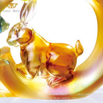 Chinese New Year Crystal Gift Boxes Feng Shui Statue Modern Office Decoration for Desk photo-4