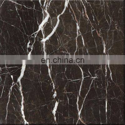 Broken indian marble tiles price in black white stripe marble stone