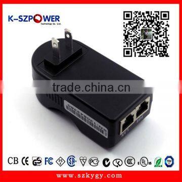 2016 P-series 12Wmax New arrival 48v0.3a 24V poe switching power adapter
