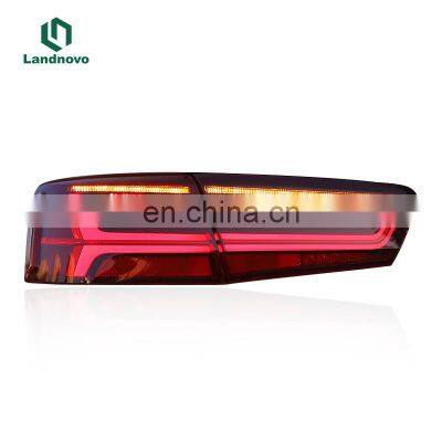 Landnovo full led tail light lamp for Audi A6L upgrade 12-15 LED tail light rear lamp