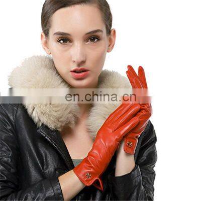 New Style Fashion women driving touch screen winter warm leather gloves