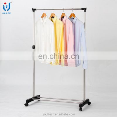 Modern portable bedroom single pole hanging clothes rack