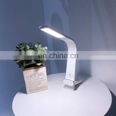 2022 Eye Caring Wireless Charging Usb Modern Charger Fast Led Desk Lamp For Work Study Learning Table Lamp