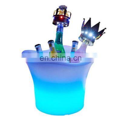 plastic nightclub luminous plastic LED Chiller Color Changing Square Bar Cooler Champagne Wine Drinks Beer Bucket