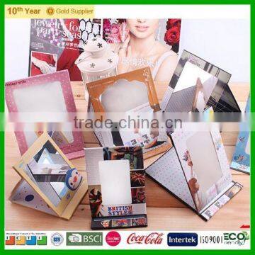 Desk unfoldable mirror folding mirror table standing makeup mirror