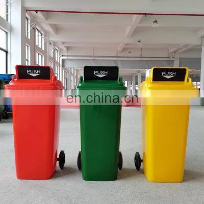 Waste Bin 120L Large Outdoor Public Garbage Bins HDPE Recycle Dustbin Wheelie Plastic Trash Can photo-2
