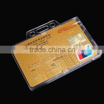 Hard Plastic Transparent Horizontal Clear id Badge Card Holder Cover Quality Choice photo-6